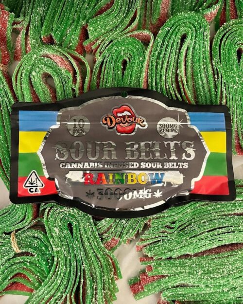 Devour 1500mg Sour Belts Candy - Edibles > Gummies | Ganja Deals