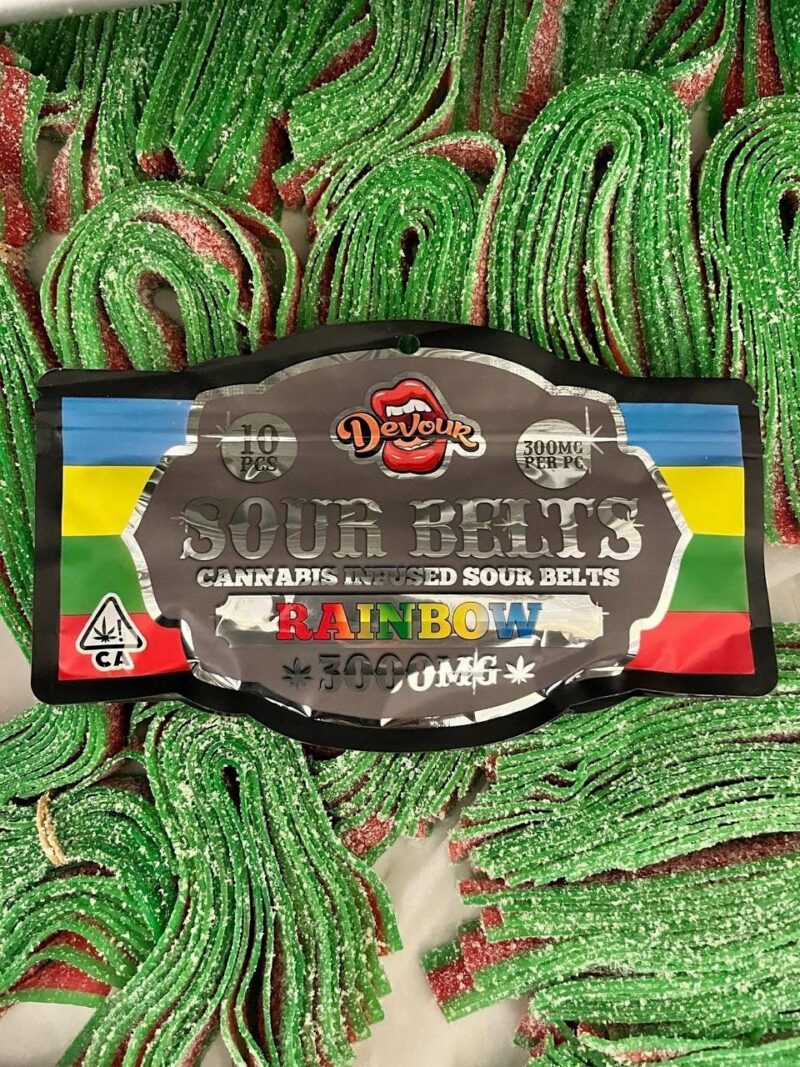 Devour 1500mg Sour Belts Candy - Edibles > Gummies | Ganja Deals