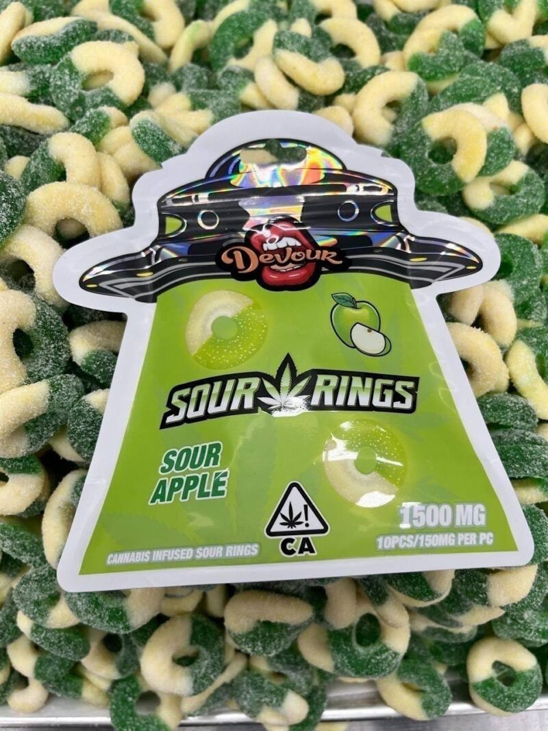 Devour 1500mg Sour Rings Gummies (DVR-SRRNG-1500) | Ganja Deals