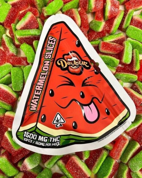 Devour 1500mg Sour Watermelon Slices - Edibles > Gummies | Ganja Deals