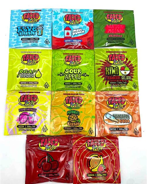 Faded Fruits 500mg Gummies - Edibles > Gummies | Ganja Deals