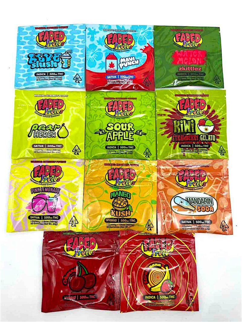 Faded Fruits 500mg Gummies - Edibles > Gummies | Ganja Deals