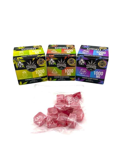 Smashed 1000mg Liquid Diamond Infused Gummies (12ct) - Edibles > Gummies | Ganja Deals