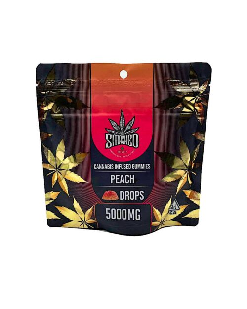 Smashed 5000mg Gummies Peach Drops - Edibles > Gummies | Ganja Deals