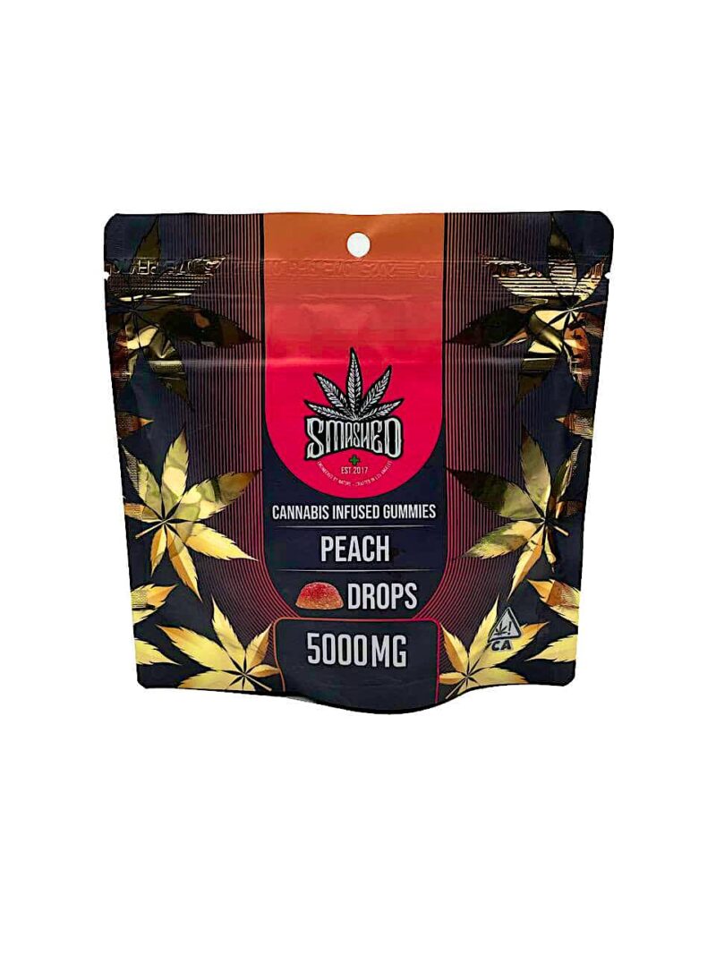 Smashed 5000mg Gummies Peach Drops - Edibles > Gummies | Ganja Deals