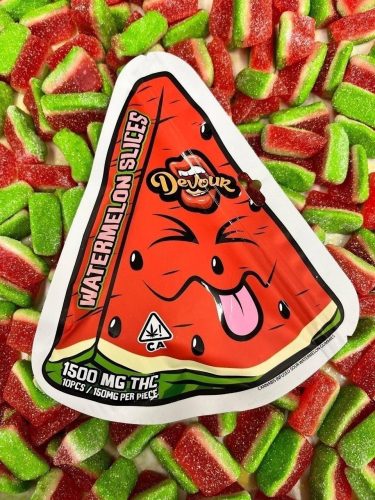 Devour 1500mg Sour Watermelon Slices - Edibles > Gummies | Ganja Deals